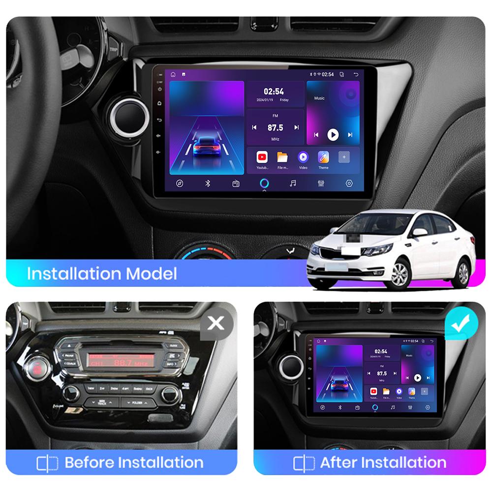 Android bilradio for KIA Rio 2011-2017 Multimediaspiller Hovedenhet Stereo GPS-navigasjon BT WIFI 1+16GB