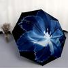 1pc Floral Bloom Automatic Open/close Folding Compact Umbrella, 8-Rib Sturdy Canopy, Lightweight Portable, Everyday Use, Gift, Outdoor Umbrella, Trave
