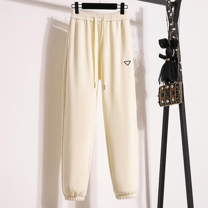 Dimanaf 2024 podzimní dlouhé kalhoty tepláky Basic Bavlna Dámské Jednobarevný harémový pásek elastický pas ležérní volné kalhoty nové