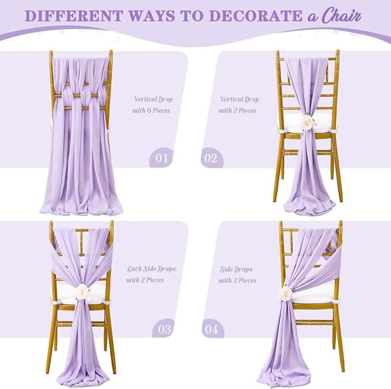 White Chiffon Table Runners Sheer Table Runner Wedding Arch Chair Sashes for Baby Shower Birthday Party Table Top Decoration