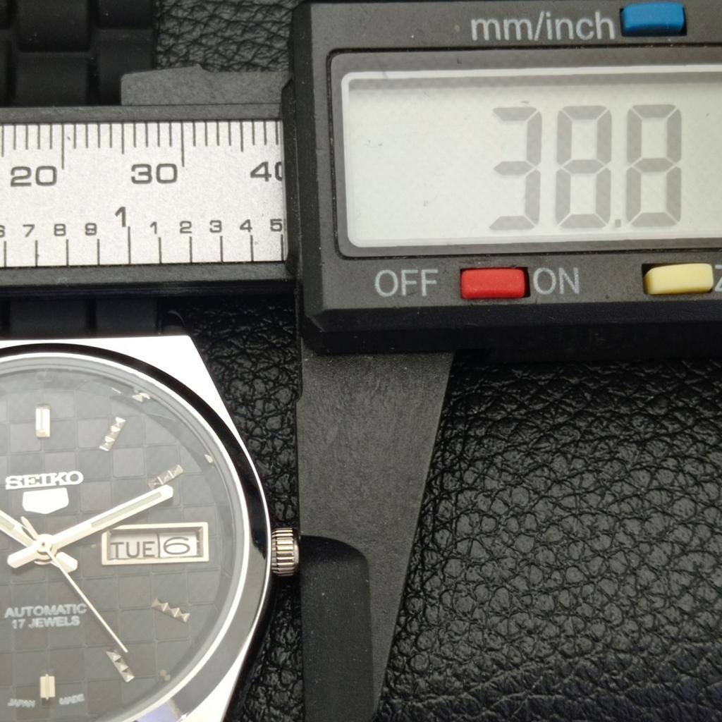 JAPAN SEIKO 5 AUTOMATIC MENS 6309A REFURBISHED BLACK COLOR DIAL WATCH A440215-d Sk-a440215-2