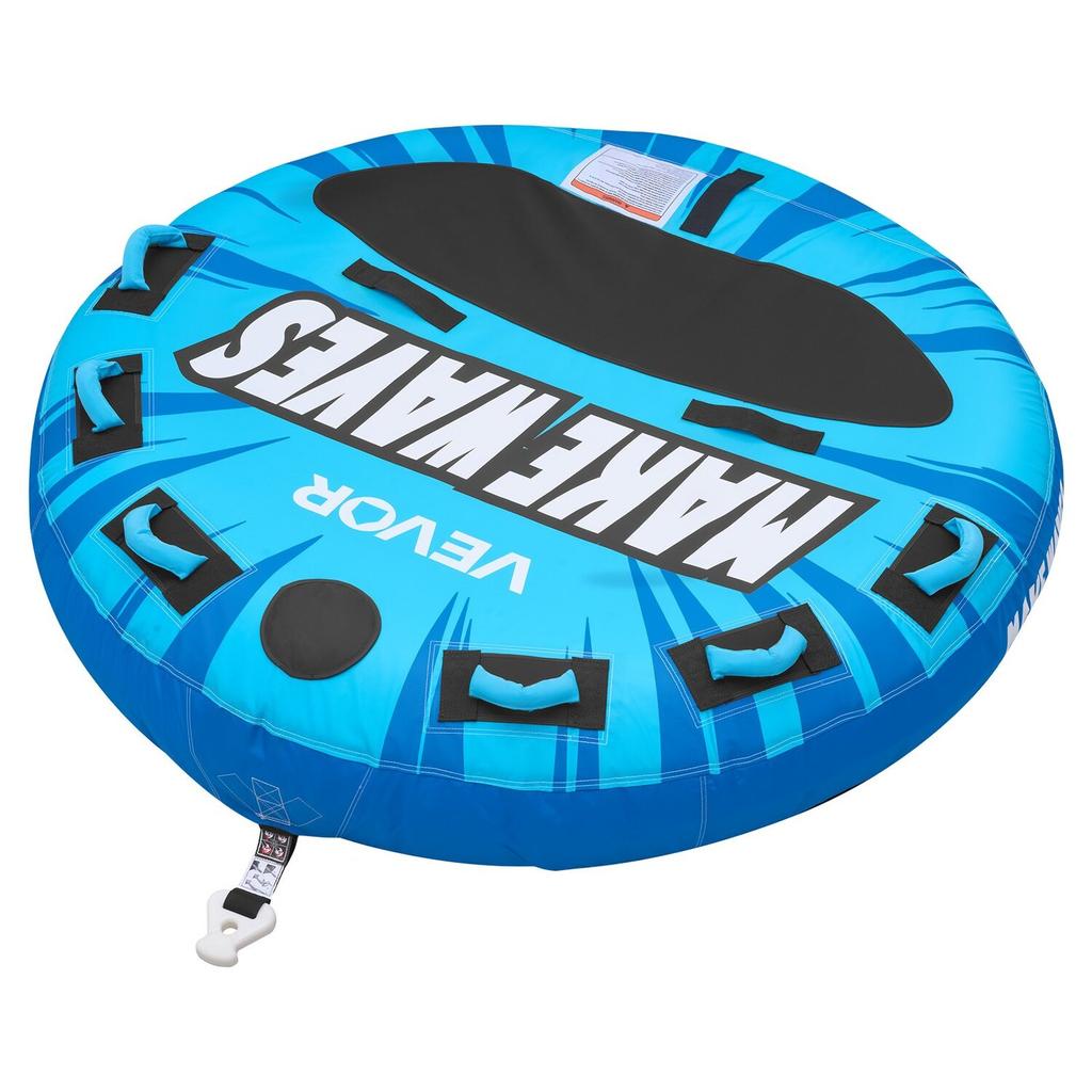 Towable Tubes for Boating, 3-Rider Inflatable Boat Tubes and Towables, 231kg Capacity Water Sport Tube for Boat To Pull - with Anti-Slip Pad, Full