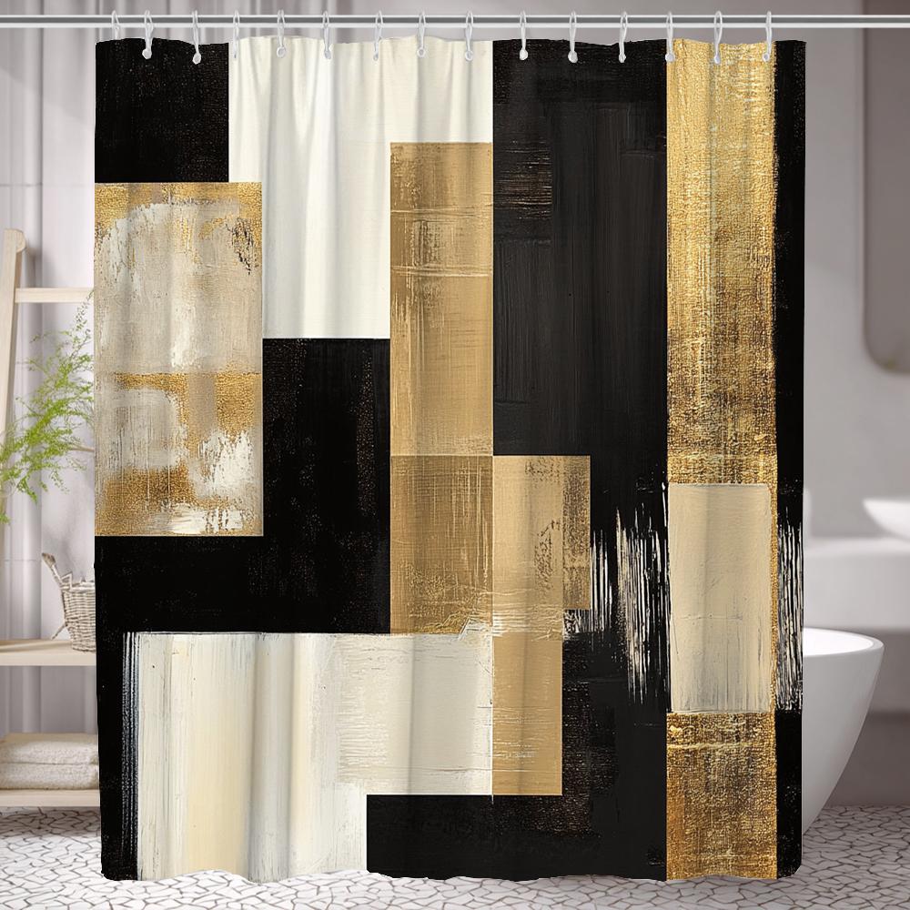 Fashion Simple Art Line Shower Curtains , Waterproof Bathtub Curtain, Home Decoration Creative Personality Bathroom Curtain