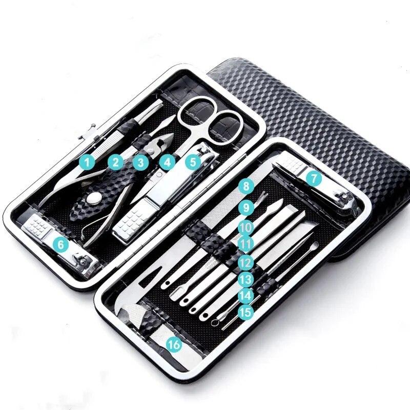 Manicure Cutters Nail Clipper Set Stainless Steel Ear Spoon Nail Clippers Pedicure Nail Art Tool Manicure Nail Kit Professional