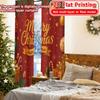 2D Flat Printing  2pcs Festive Cheer Modern Contemporary Curtains Versatile Polyester Curtains Room Decor Decorative for Living