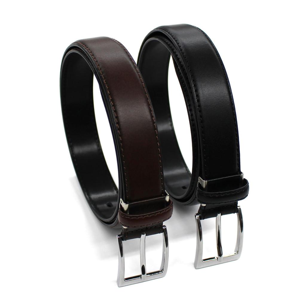 [HAWARD] Italian Leather Belt for Men (One Size Fits All, Brown)