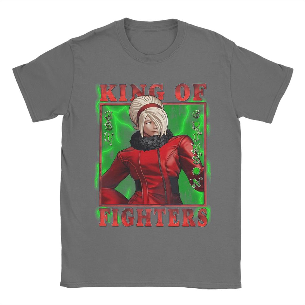 Vintage K.ing of Fighters XV  Mocking Firelight Ash Crimson T-Shirts for Unisex Crew Neck T Shirts  Short Sleeve Tee Shirt Tops