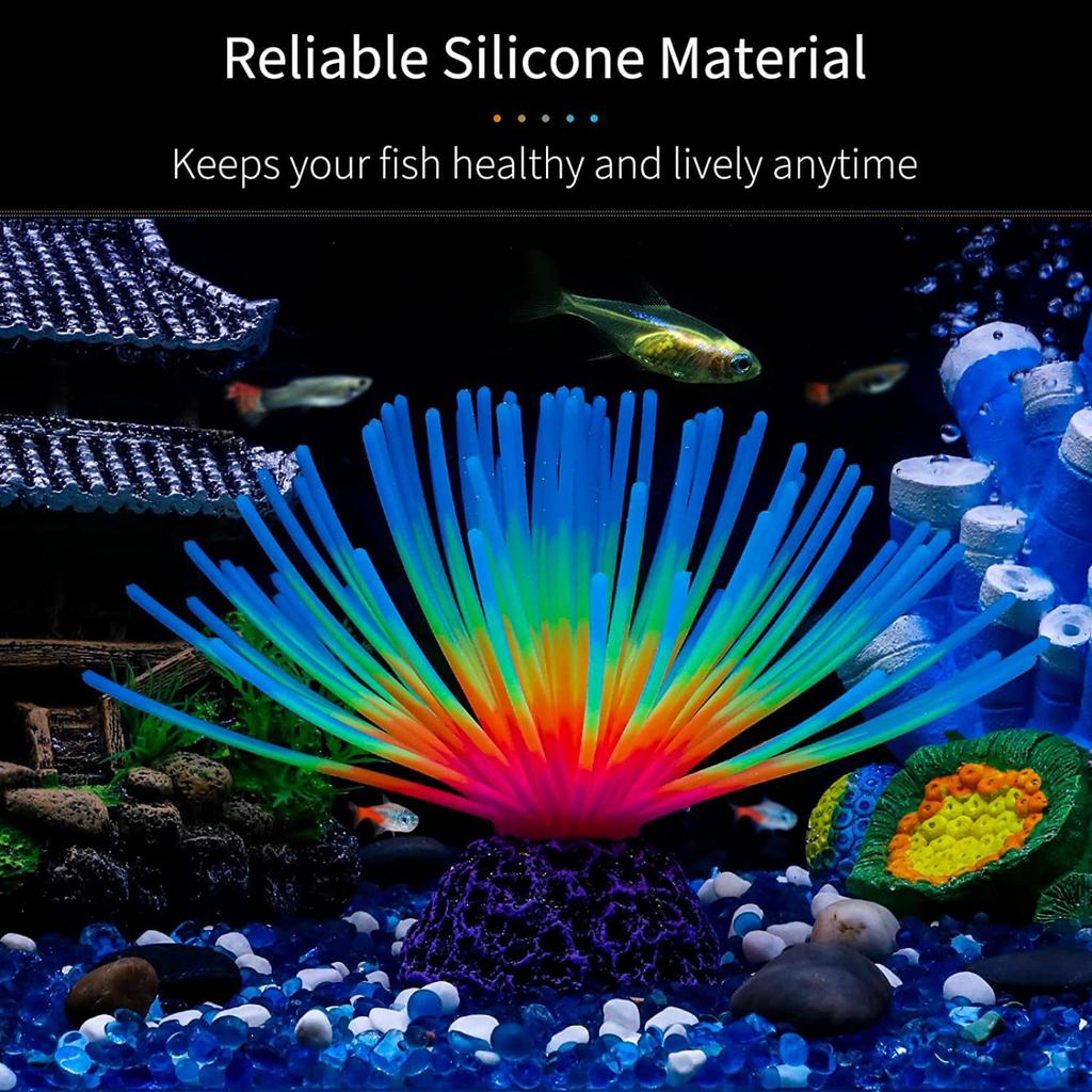 Aquarium Equipment Fish Tank Landscaping Accessories, Silicone Simulation Soft Coral Aquatic Plants Colorful Dot Coral