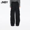 JNBY Loose Fit Cotton-Hemp Denim Cargo Pants