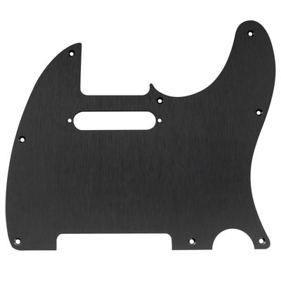 Musiclily Ultra 8-Hole Telecaster Pickguard, Anodized Aluminum, USA/Mexican Standard, Black, for Fender Tele Electric Guitars
