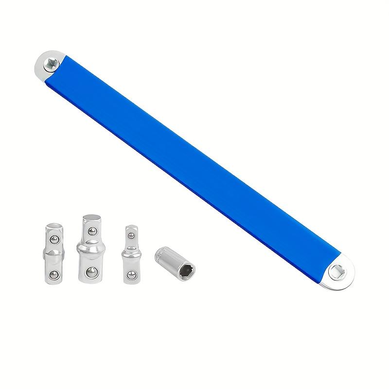 

Регулируемый трещоточный удлинитель с двумя головками и эргономичной ручкой с защитой от скольжения - Сверхпрочный железный инструмент синий