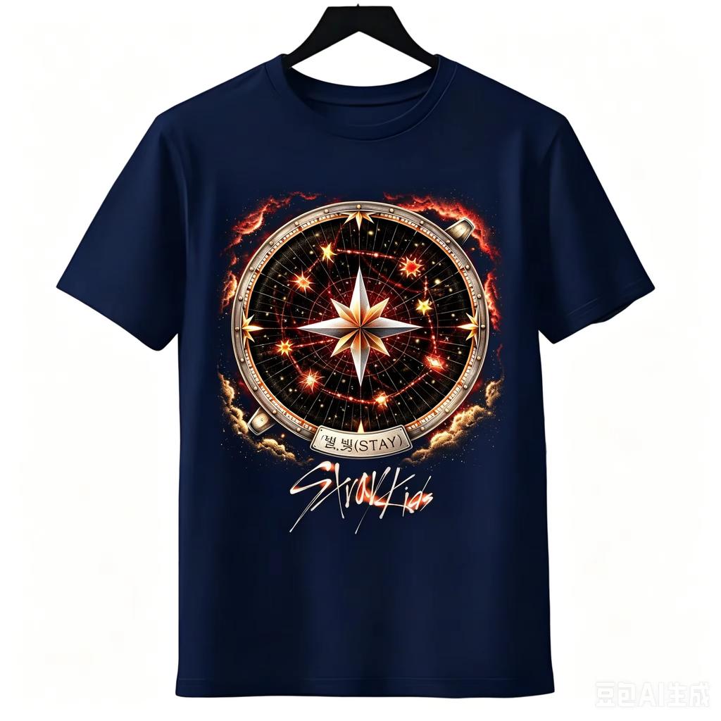 Summer Hot Sale Stray Kids 8th Anniversary Fans T-shirt HIP HOP High Street Men Women Gothic Oversized T-shirt Y2K Harajuku Punk T-shirt