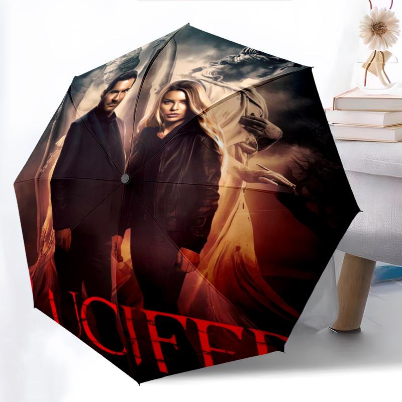 Supernatural Justice Folding Umbrella Durable Portable Travel Umbrella Sun Umbrella