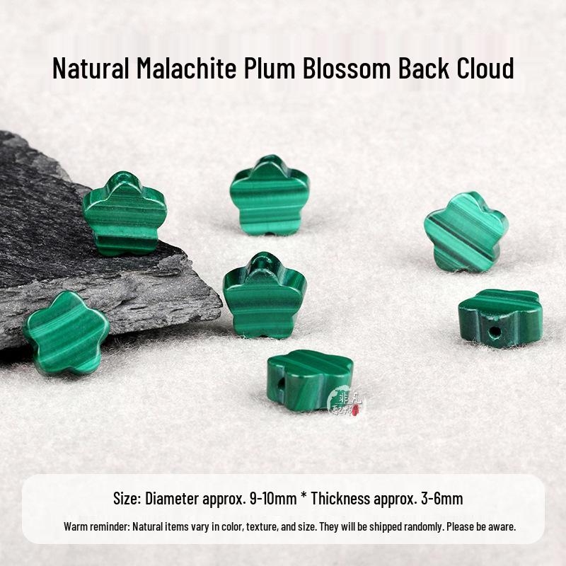 Malachite Plum Blossom and Star Bead Bracelet - DIY Accessories