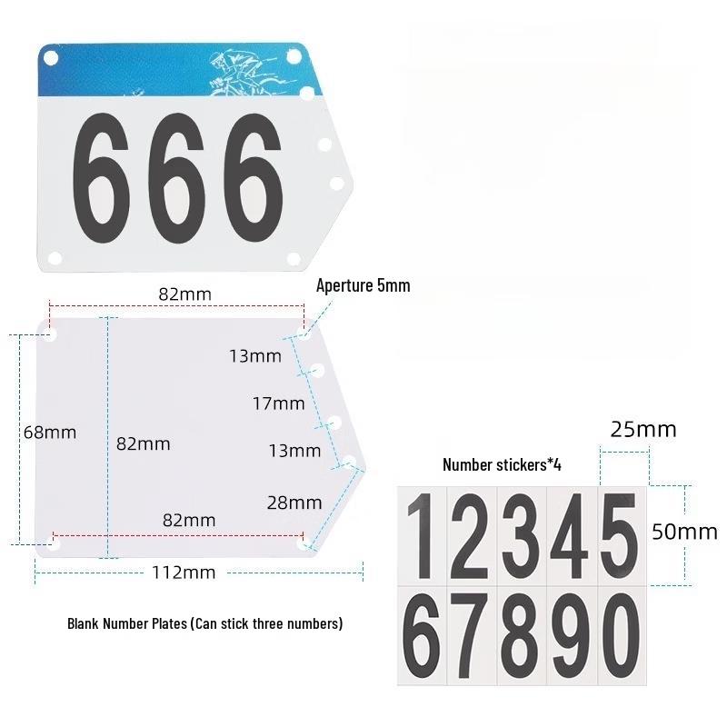 Cycling Race Number Plate Kit
