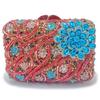 WHTUOHENG Luxury Pink Crystal Bridal Purse Diamond Banquet Clutch Stone Handbag For Wedding Dinner Party Cocktail Event Clutches
