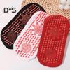 1 Pair Heated Socks 24 Hours Keep Your Feet Warm Silicone Soles Mid-tube High Elasticity Solid Color Sport Socks Cold Weather Cozy Socks