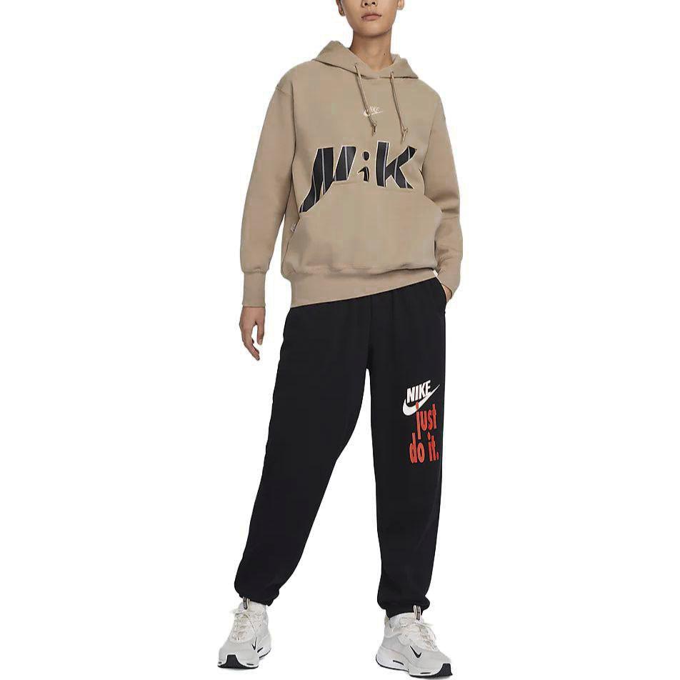Nike Sweatshirts Women's Khaki Hooded Moderate Regular FV3977-247