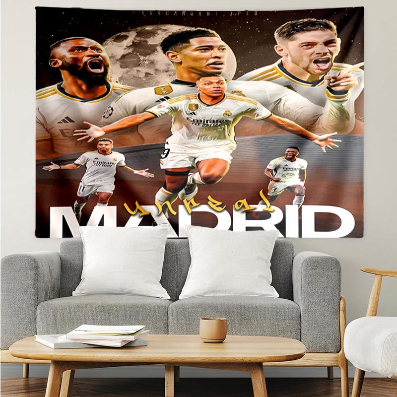 Kylian Mbappé Tapestry for Bedroom Aesthetic Classroom Tapestries Wall Hanging for Living Room Dorm Office,Ideal Creative Gift