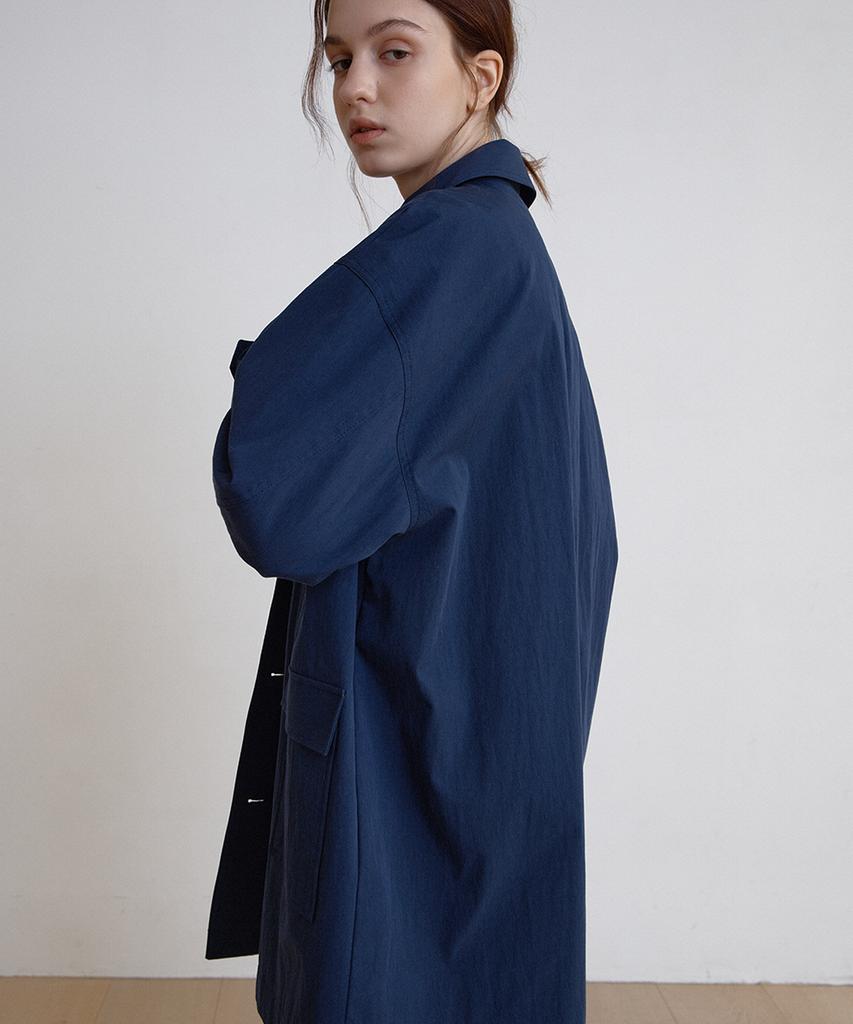 But'Ton Half Trench Coat (Navy)
