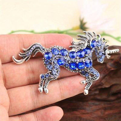 Baroque Luxury Beautiful Unicorn Design Men Women Brooch Pin, Jewelry Accessories, Wedding Holiday Party Couple Surprise Gift