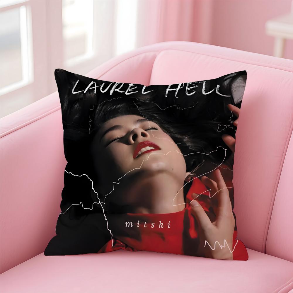 

Indie Folk American Beautiful Singer MMitski Cushion Cover Pillow Case Soft Skin Friendly Fabric Concealed Zipper 30X30cm