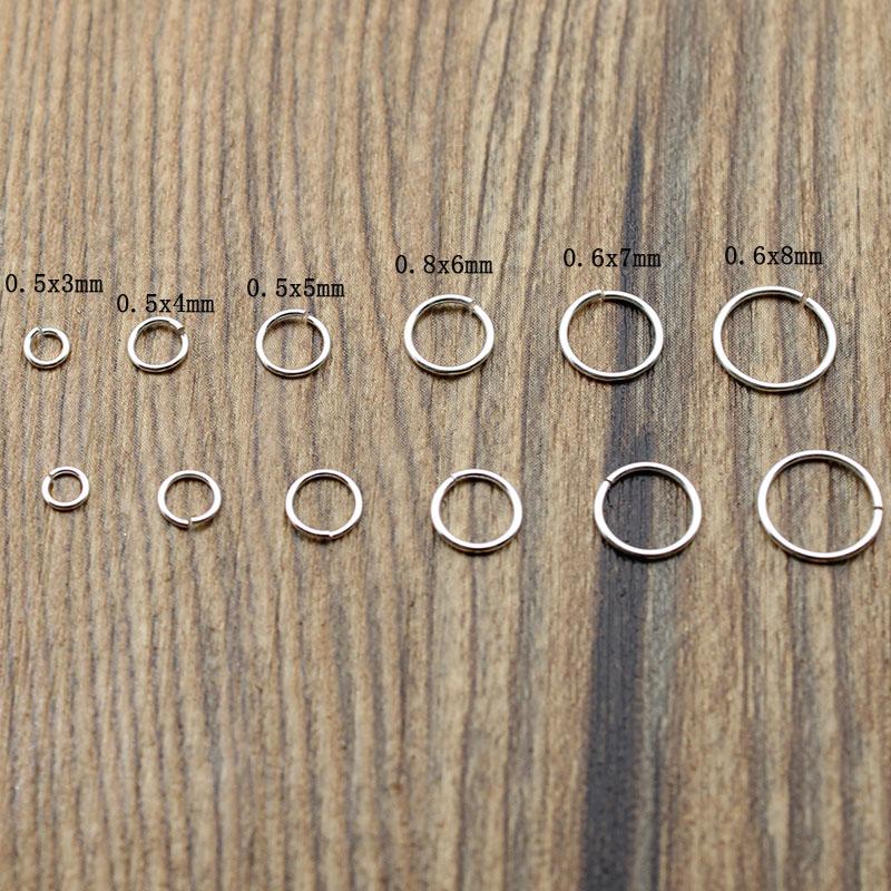 Anillas de Salto de Plata de Ley 925 Anilla Dividida para Componentes de Hallazgos de Joyería Conectores de Pendientes Pulsera Accesorios para Hacer Joyería