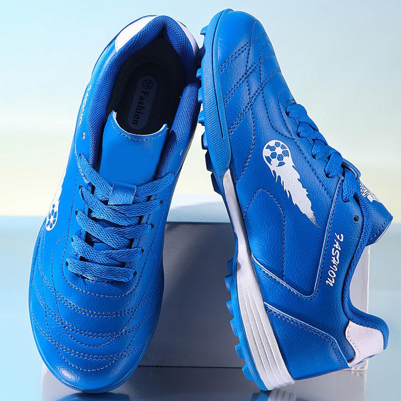 Boys Large Size Autumn and Winter New Leather Outdoor Sports Football Shoes Girls Soft and Lightweight Running Shoes