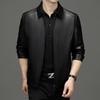 Leather Jacket Men's Middle-aged Men's Genuine Leather Jacket Short Lapel Thin Sheepskin Dad Leather Jacket Men's Clothing