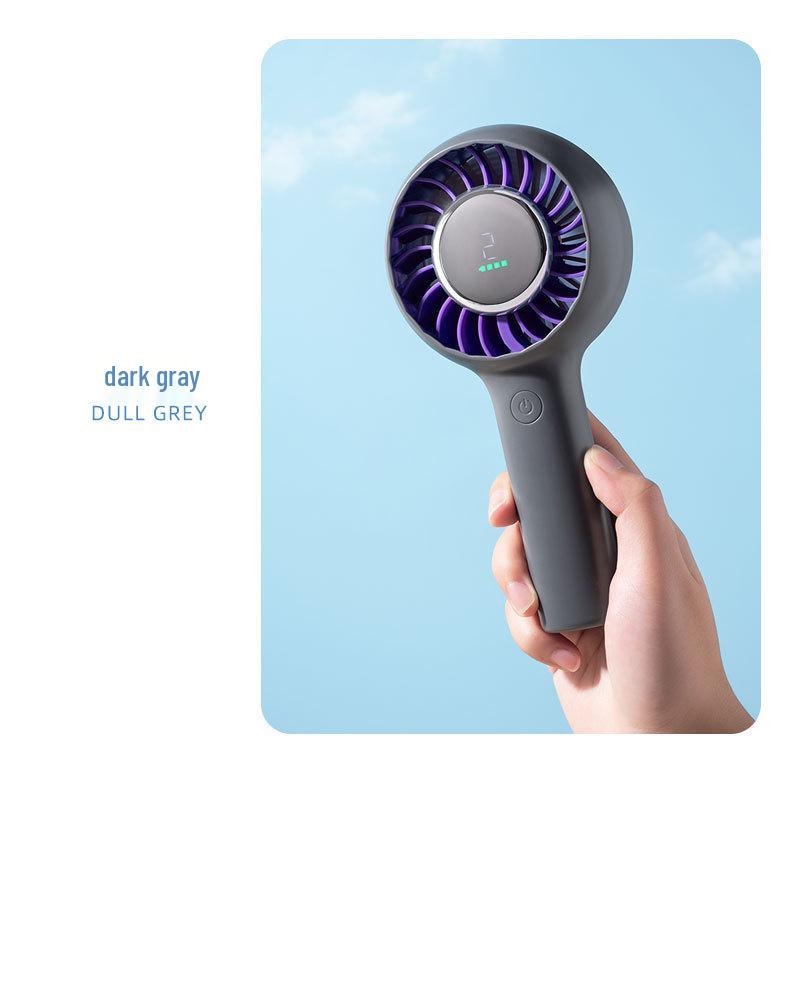Five-Speed Portable High-Power Handheld & Desktop Fan with Display Screen