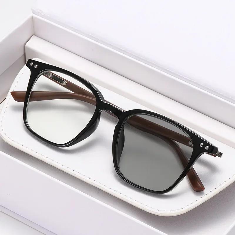 

Neutral Classic Retro High-Definition Anti-Blue Light Myopia Glasses Men S Fashion Square Full Frame Photochromic Myopia Glasses 0