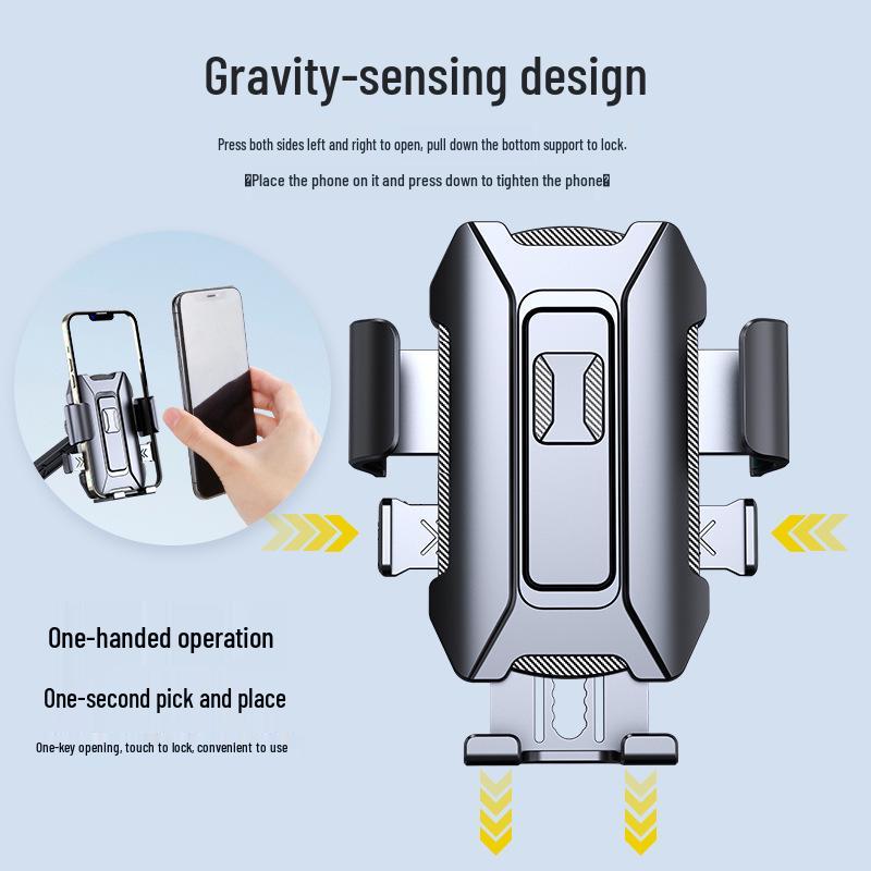 Automatic Lock Anti-Shake Phone Mount for Bicycle & Motorcycle