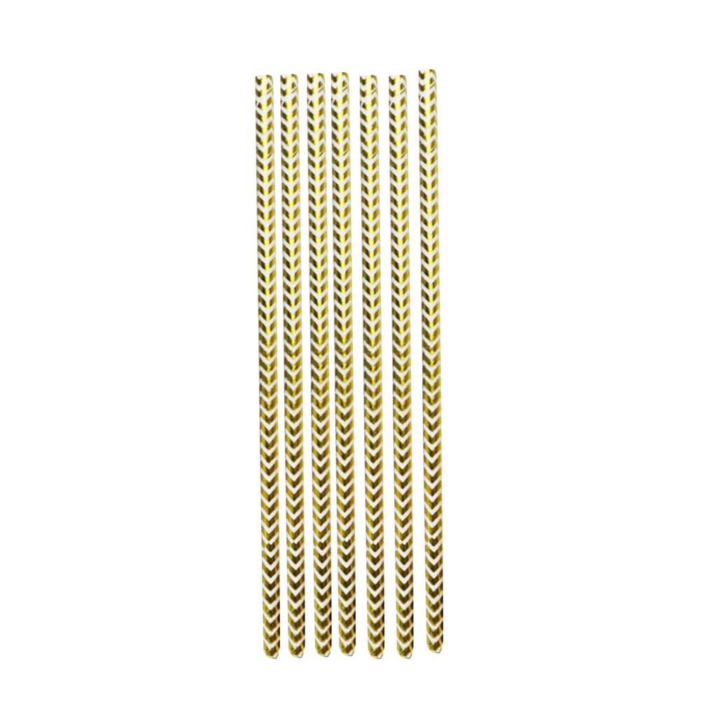 25-Pack Striped Paper Straws For Kids, Festive Party Decoration Supplies