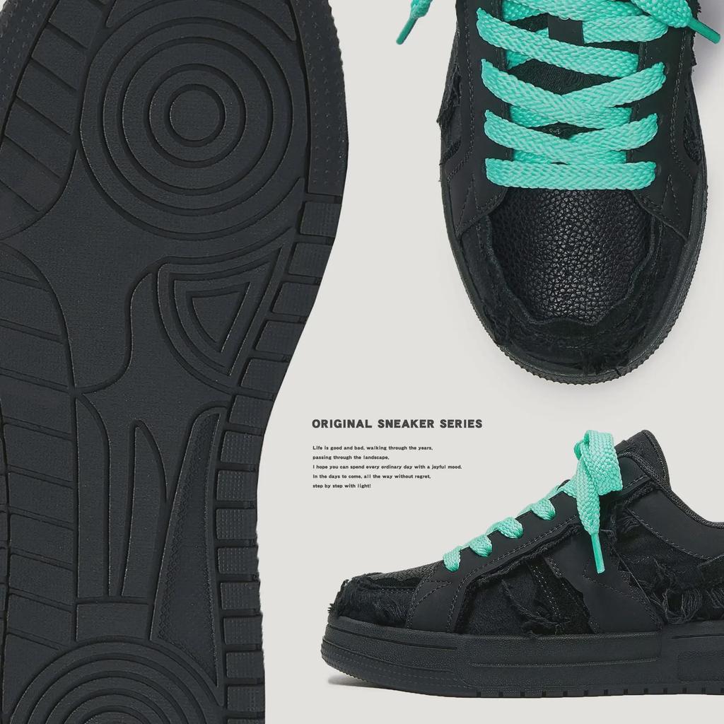 Black Warrior Mint Mambo Street Trend Unisex Low-Top Sneakers