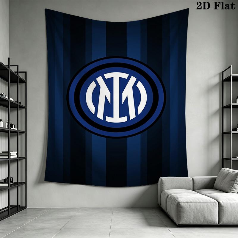 Inter Milan Logo Wallpaper Bedding 1 Duvet Cover 2 Pillowcase Without Core Soft And Comfortable Duvet Cover And Pillowcase
