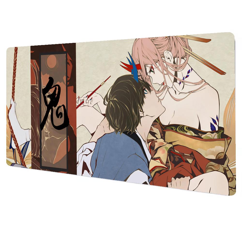 Mouse Pad Gamer Kawaii Desk Mat Japanese Girl Mousepad Gaming Office Pc Accessories Keyboard Desk Mat Large Nonslip Xaxc