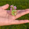 4 Pcs Mini Glass Vases Set Faux Flowers in Glass Vases Glow in The Dark Flower Vases for Desktops Car Dashboard Decor