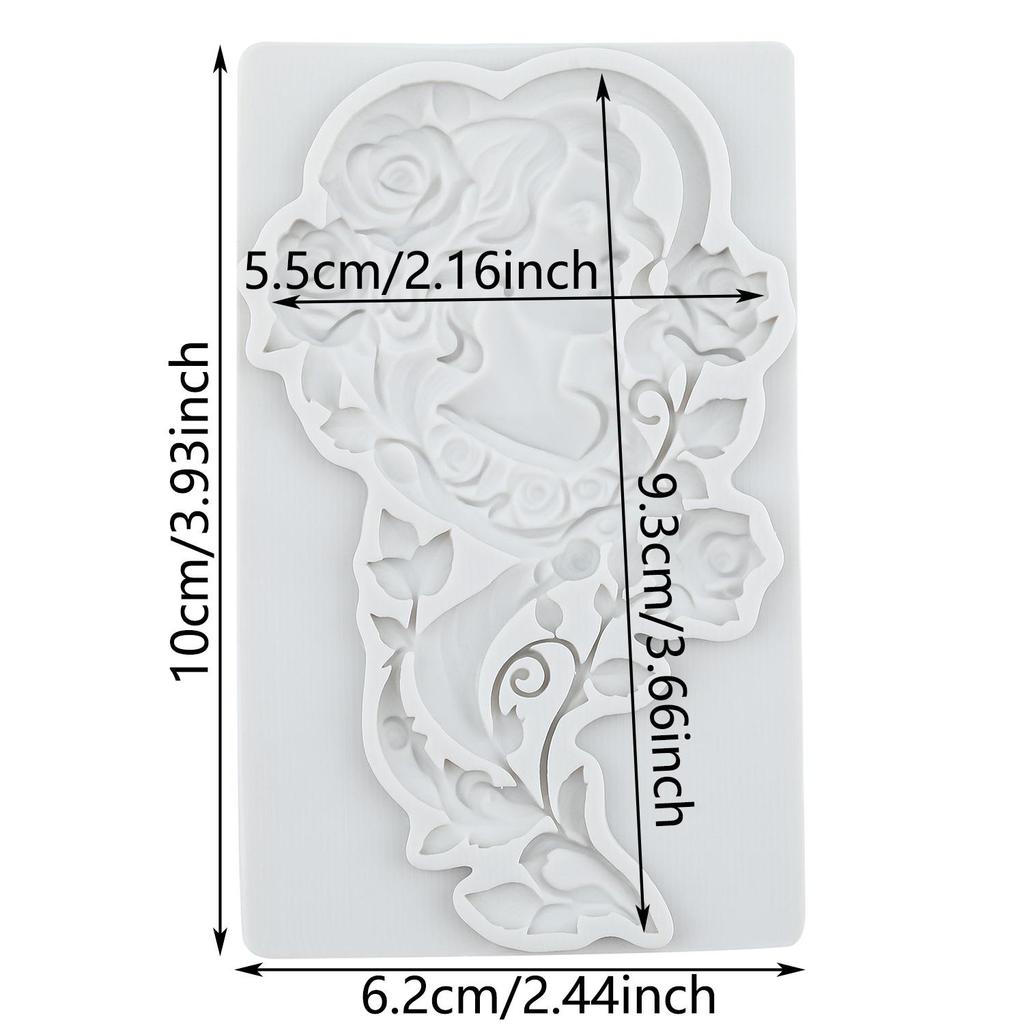 Rose Flower Lady Silicone Molds Lady Avatar Fondant Mold Cake Decorating Tools Cupcake Topper Candy Chocolate Gumpaste Mold