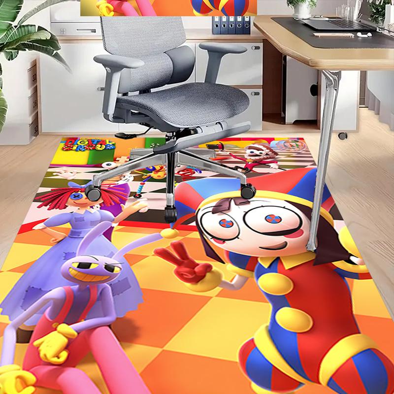 Digital Circus Party Carpet For Playroom Bedroom Living Room Sofa Home Decorkids Game Area Rug Nonslip Floor Mat