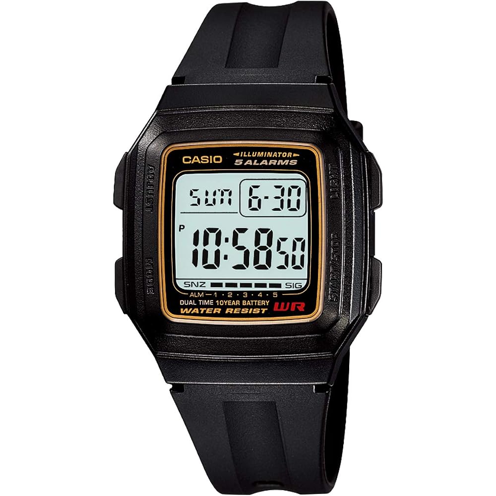 [Casio] Часы Casio Collection Standard (Предыдущая модель) F-201WA-9AJF Черный