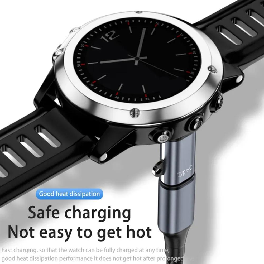 For Garmin Fenix 7 7X 5S 6 6X 6S PRO Type C Charger Adapter Smartwatch Fast Charging, Stable And Non Scalding Watch Accessories