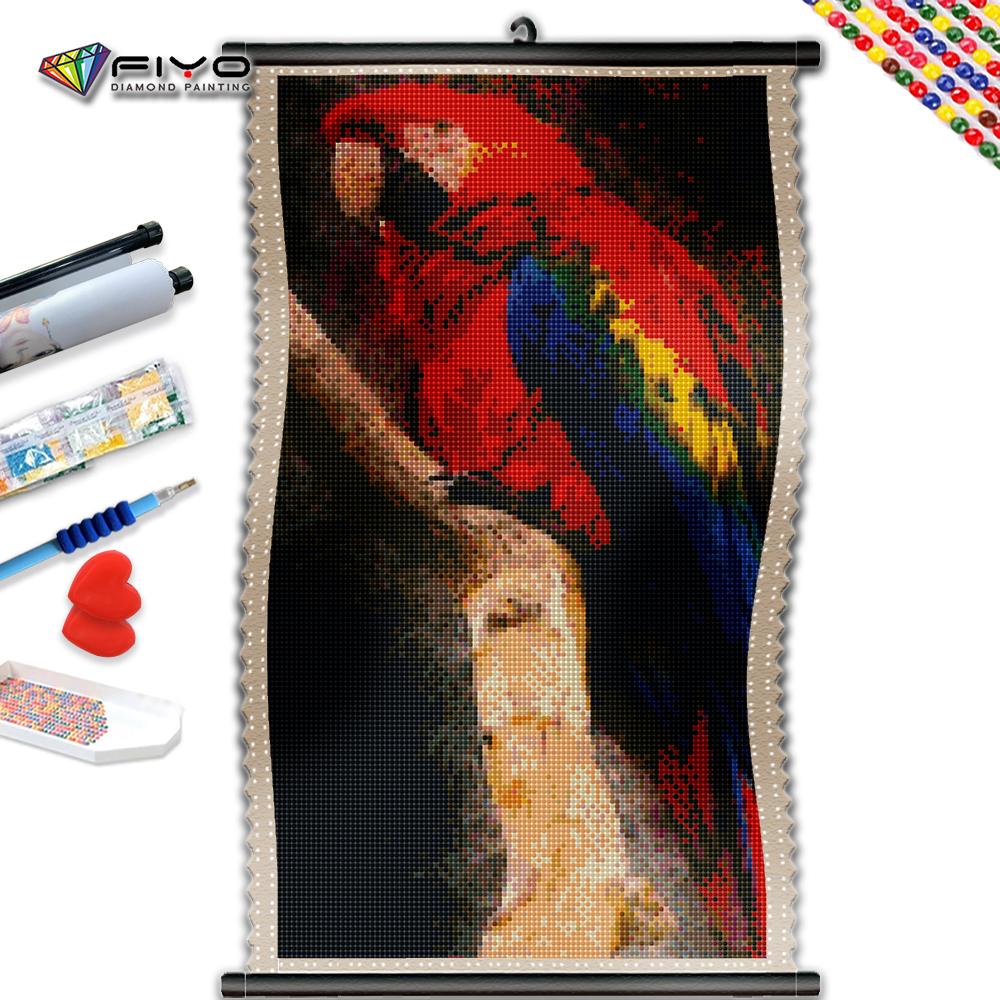 

5D DIY рамка алмазная роспись попугай крестиком вышивка животных мультфильм мозаика живопись ремесло настенное искусство