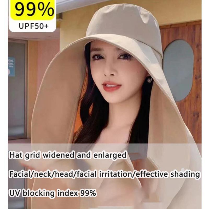 Large Shawl Sun Protection Hat For Women'S Beach Hat, All Inclusive Sun Protection Hat