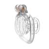 Male Chastity Lock Anti-Cheating Cock Cage with 4 Rings for A Belt of Fidelity Feminization Negative Inverted Chastity Sex Toy