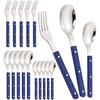 18Pcs ABS Handle Rivets Decoration Cutlery Set Stainless Steels Dinner Set Fork Spoon Western Dinnerware Kitchen Flatware