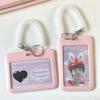 INS Pink Blue Kpop Photocard Holder Credit ID Bank Card Photo Display Holder Idol Postcard Card Protective Case with Pendant
