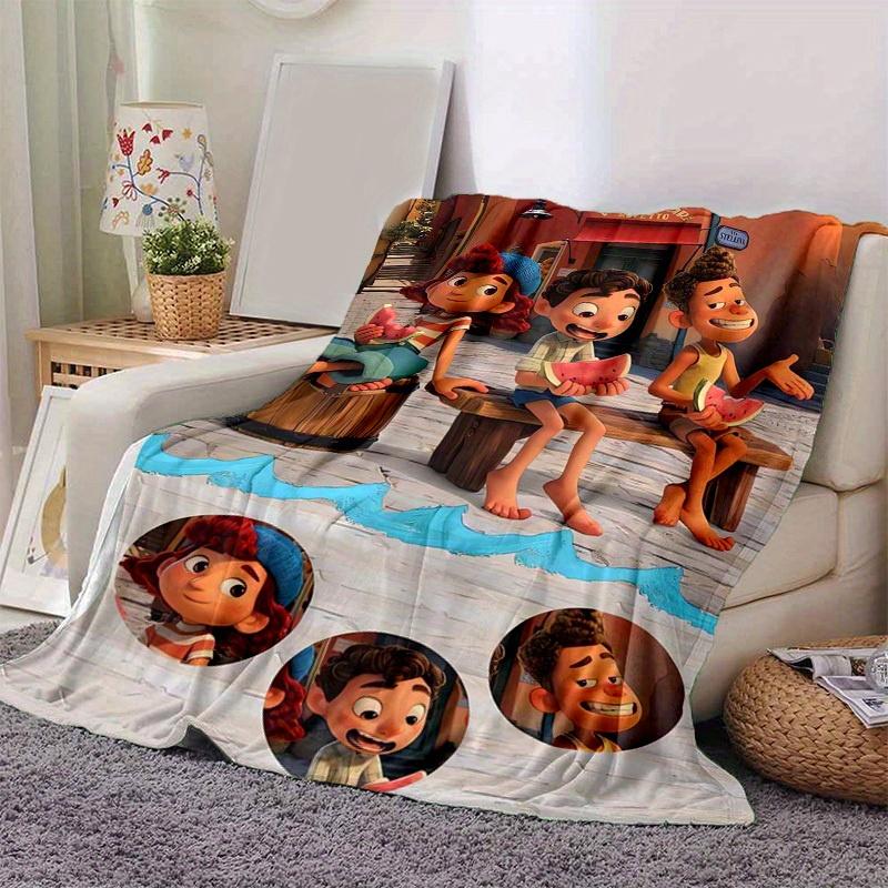 1pc, Luca & Arlo Watermelon Adventure Italian Animation Movie Inspired Home Decor Blanket Perfect for Couch, Bed, Travel, Camping, Car