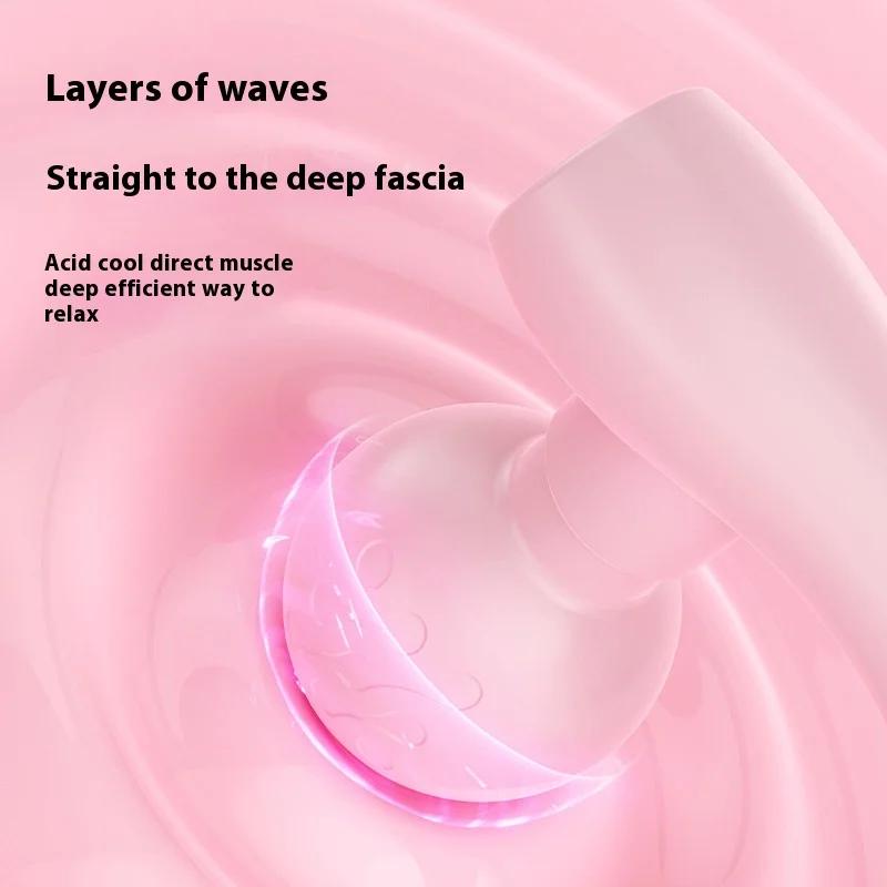 Hot Sale Double-ended Fascia Gun 4 Gear Silent Mini Portable Massager for Relaxing Whole Body Muscles Depth Vibration Relaxing