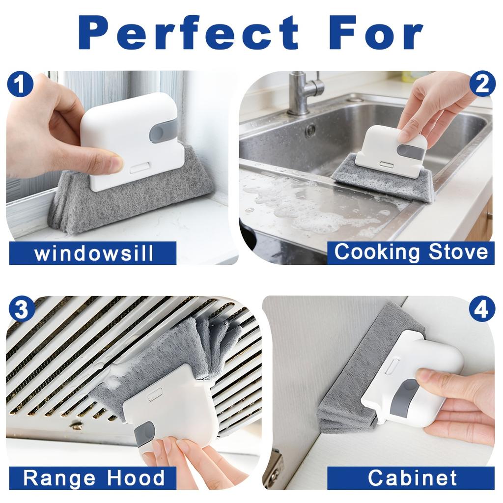 1Pcs Window Groove Cleaning Cloth Brush Slot Hand-held Door Gap Keyboard Kitchen Floor Gap Household Cleaning Tools