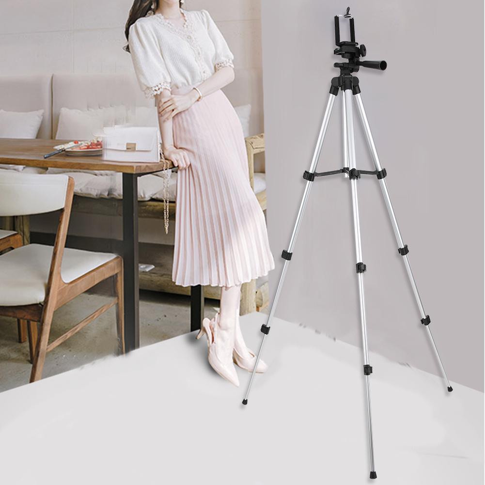 3110 Aluminium Alloy Silver Portable 1 4 Inch Screw Multifunction Mobile Phone Live Tripod